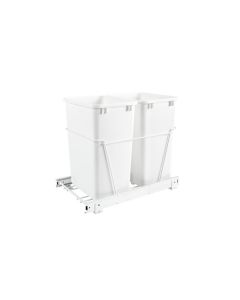 2-35 Quart Waste Containers with Full Extension Slides, White  MFG#RV-18PB-2 S