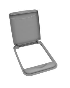 50 Quart Waste Container Lid, Metallic Silver RV-50-LID-17-1
