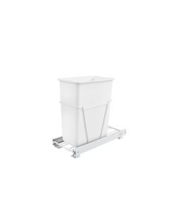 30Qt Pull-Out Waste Container with Full Ext. Slides White RV-9PB S