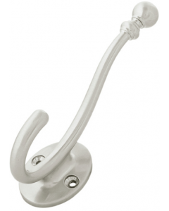 Satin Nickel 1" [25.40MM] Coat and Hat Hook by Hickory Hardware sold in Each - S077194-SN