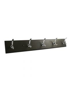 Satin Nickel / Cocoa 28" [710.00MM] 5 Hook Rail by Hickory Hardware - S077223-COSN