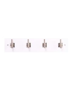 Satin Nickel / White 18" [457.00MM] 4 Hook Rail by Hickory Hardware - S077225-WSN