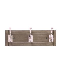 Polished Nickel / Glazed Grey 17-1/2" [444.50MM] 3 Hook Rail by Hickory Hardware - S077226-GGY14