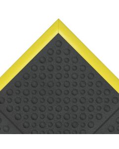 Superior Manufacturing Notrax® 3' X 3' Black 3/4" Thick Nitrile Rubber Cushion-Ease® Wet/Dry Area Solid Safety/Anti-Fatigue Floor Mat With Interlocking Edges