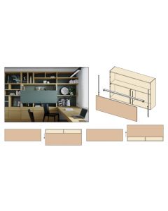 Salice Mover Flat cabinet space maximizing vertical door lift for 13.2LBS to 17.6LBS doors