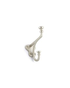 Matte Nickel 4-7/32" / 107mm Coat and Hat Hook, by Richelieu - 4 Pack - 34121