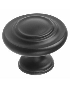 Matte Black 1-11/32" (34.00mm) Knob