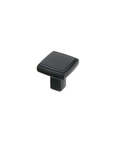 Matte Black 1-5/16" (33mm) Square Knob