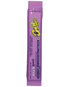Sqwincher® .11 Ounce Qwik Stik™ ZERO Instant Powder Concentrate Stick Grape Electrolyte Drink - Yields 20 Ounces (50 Each Per Package)