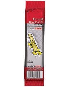 Sqwincher® 1.26 Ounce Qwik Serv™ Instant Powder Concentrate Packet Fruit Punch Electrolyte Drink - Yields 16.9 Ounces (8 Packs Per Bag)