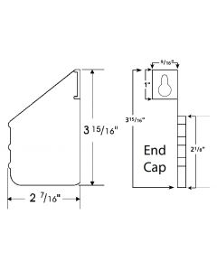 40 pair of End Caps, Screws  White