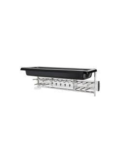 14" Tie/Belt Rack with Tray,  Chrome TBC-14TCR