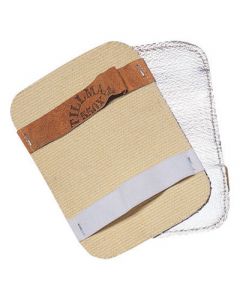 Tillman™ 5 1/2" X 7 1/2" Silver And Tan Aluminized Rayon  Goldengard® Heat Resistant Backhand Pad