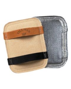 Tillman™ 5 1/2" X 7 1/2" Silver And Yellow Aluminized Carbon Kevlar® Ceramic Wool Goldengard® Heat Resistant Backhand Pad