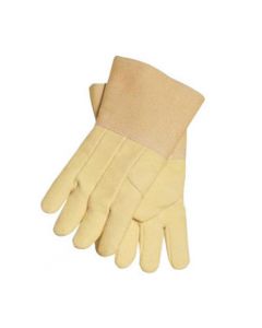 Tillman™ X-Large 14" Yellow Flextra® Heat Resistant Gloves With Gold Acrylic Coated Fiberglass Gauntlet Cuff And Kevlar® Thread