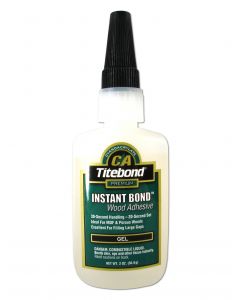 Franklin International Titebond Instant Bond Instant CA Glue Gel Wood CA Glue 2 Oz Translucent Ethyl Cyanoacrylate