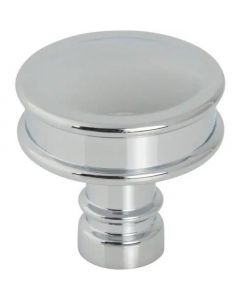 Polished Chrome 1-1/4" [32mm] Cranford Knob of Morris Collection by Top Knobs - TK3140PC