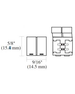Tresco FlexTape  Back-to-Back Connector 9/16"  - 12V