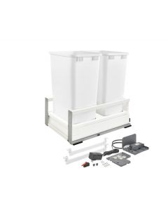 15" Tandem Box Double 50QT with Servo, White TWCSD-1850DM-2