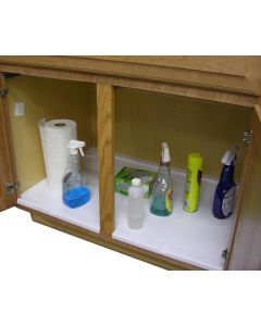39" - 55" Adjustable Under Sink Drip Tray - White