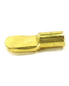 Shelf Pin Metal Spoon Shape 1/4" Brass Finish Bag 100 PN: W-SP-1/4SPPB