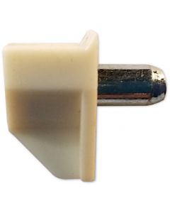 Shelf Pin Plastic Clip / Metal Pin 5mm Almond Finish Bag 100 PN: W-SP-5MM-ALD - Discontinued
