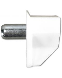 Shelf Pin Plastic Clip / Metal Pin 5mm White Finish Box 5000 PN: W-SP-5MM-WHT5