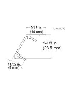 Tresco Infinex Aluminum Angled Profile Extrusion 72"  - 12V
