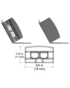Tresco Infinex  Angled Profile Extrusion End Caps  - 12V