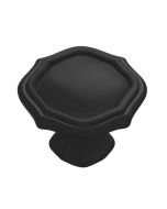 Matte Black 1-1/2" Knob, Trellis by Belwith Keeler - B076137-MB