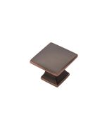 Oil-Rubbed Bronze Highlighted 1-1/4" [32.00MM] Square Knob by Hickory Hardware sold in Each - P3028-OBH