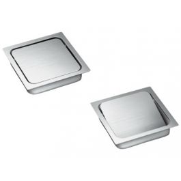 5-3/4" 304 Stainless Steel Square Horizontal Trash Grommet with Soft