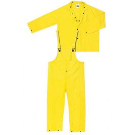 River City GarmentsÂ® Large Yellow Wizard .2800 mm PVC And Nylon Flame Resistant 3 Piece Rain 