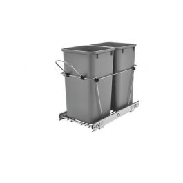 2-27 Quart Waste Containers with Full Extension Slides, Silver MFG# RV ...