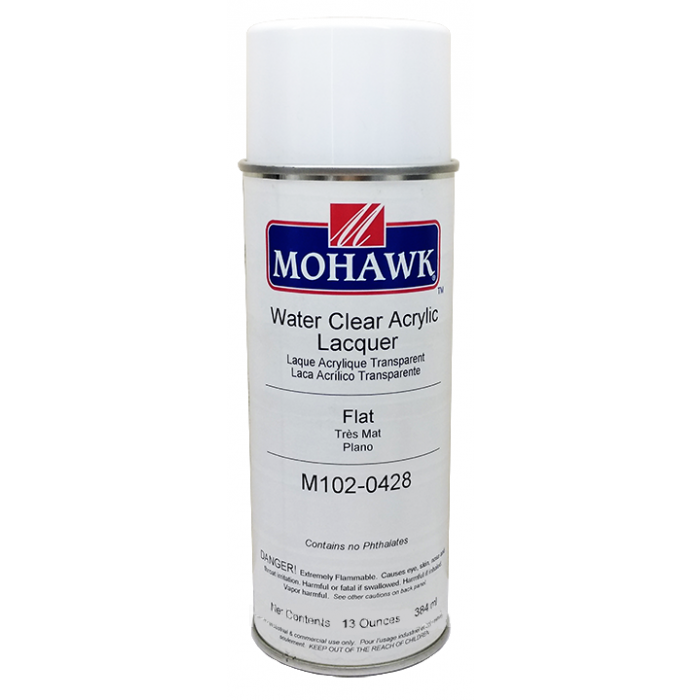 Mohawk Acrylic Lacquer Aerosol 1015 Sheen Water Clear Flat 13 Ounces