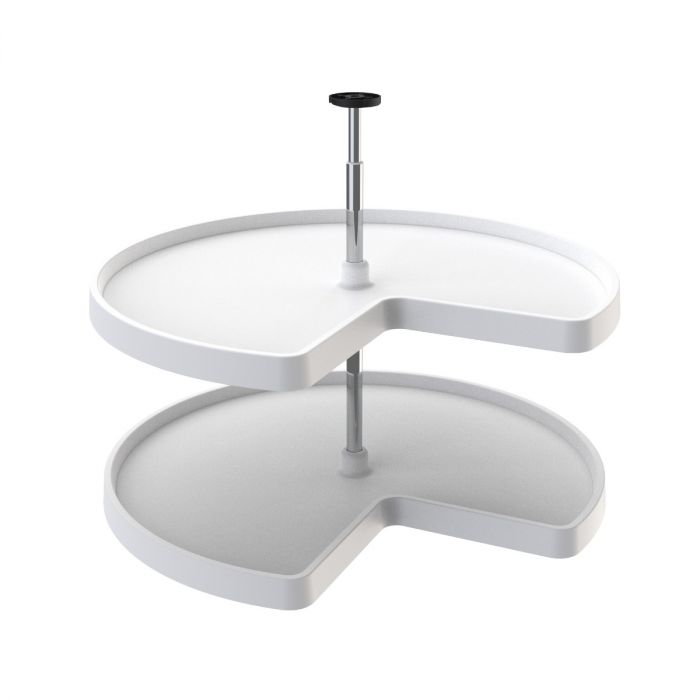 32" Value Line Kidney Shape Lazy Susan Set, Individual Pack White