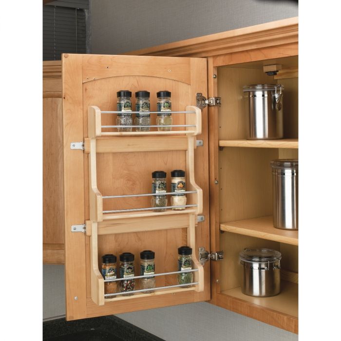 Cabinet door 2025 spice organizer
