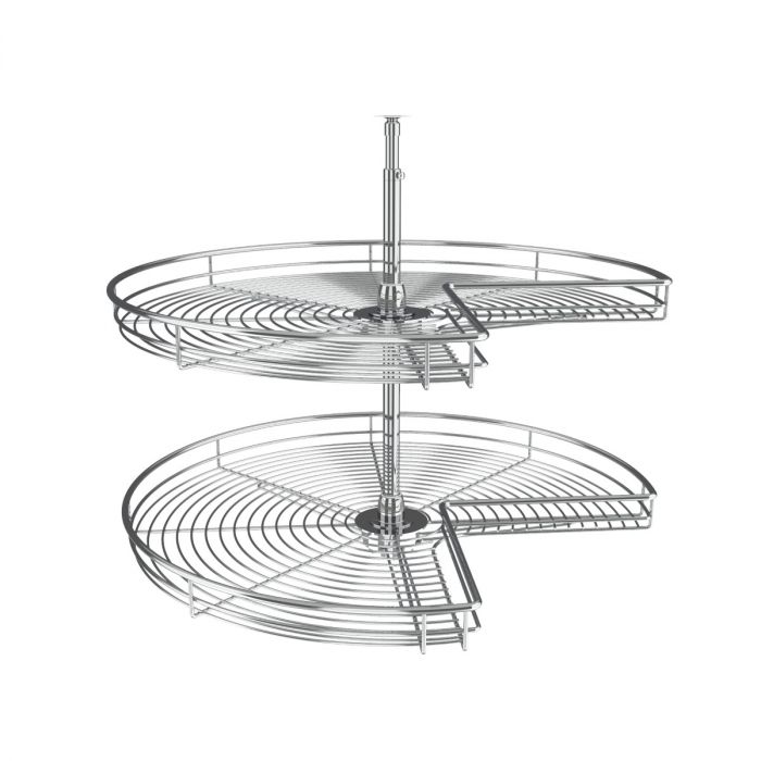 32" Kidney Shape Chrome Lazy Susan