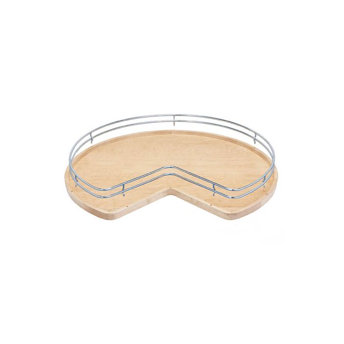 28" Kidney Shape Lazy Susan Fence Rail Bulk 8 Chrome