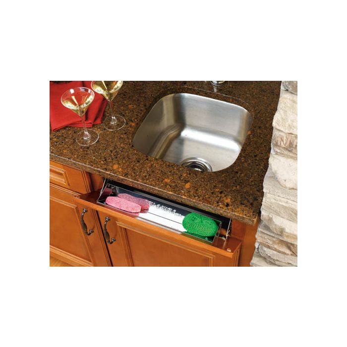 141/4" Slim Line Stainless Steel TipOut Trays with Hinges (20 Pieces)