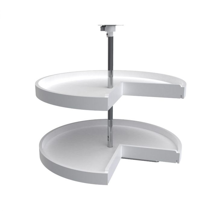 28" PieCut Lazy Susan Set White