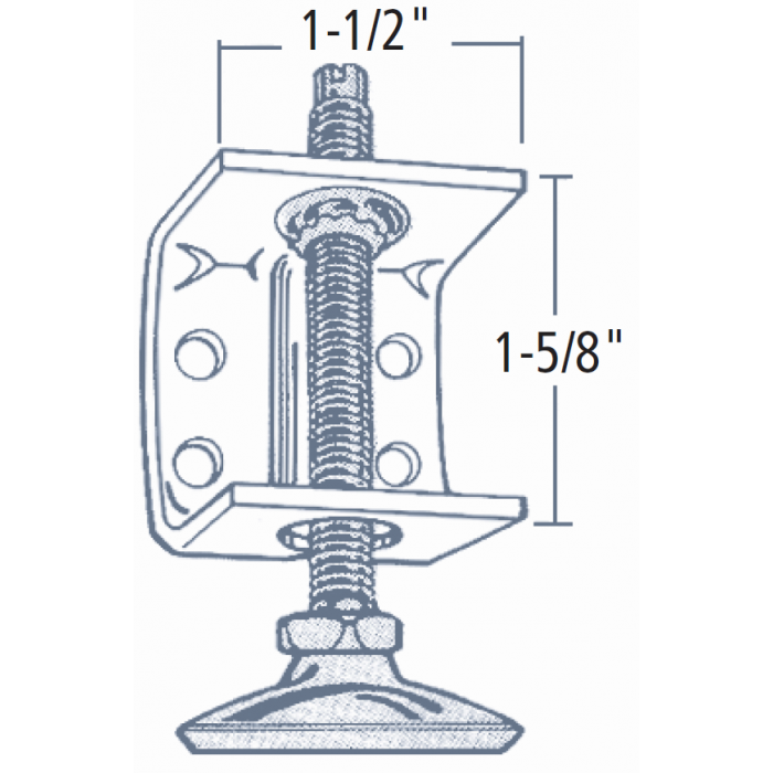 3" Furniture Glide with UShaped Bracket