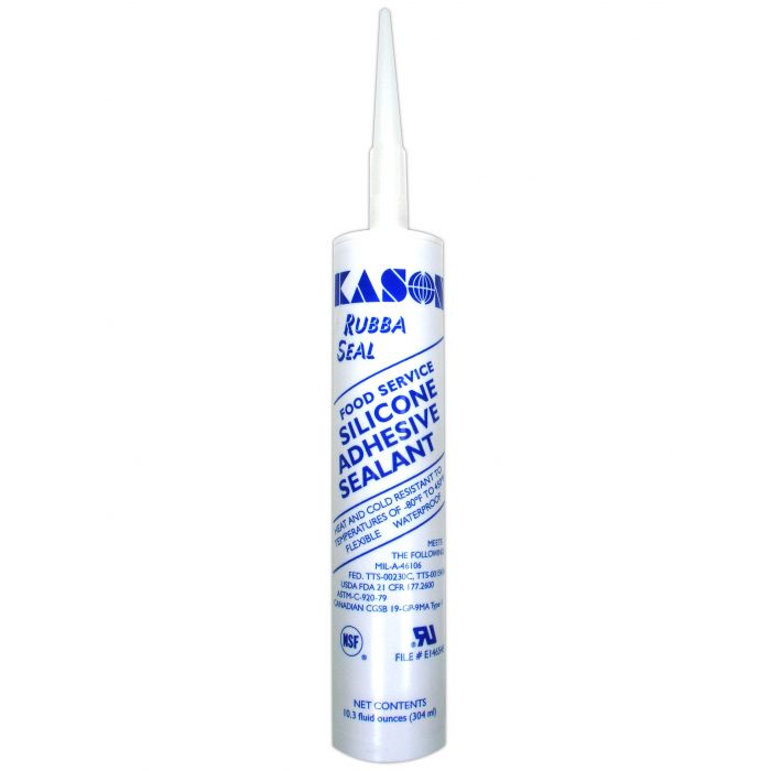 Kason Food Service Rubba Seal Sealant Silicone NSF 10 Oz Clear Silicone