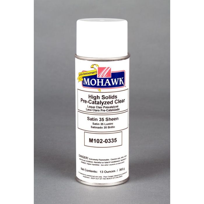 Mohawk High Solids PreCatalyzed Lacquer Aerosol 35 Sheen Clear Satin 13 Ounces