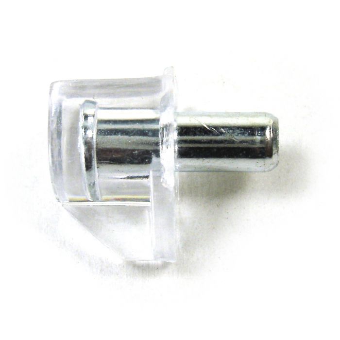 Shelf Pin Plastic Clip / Metal Pin 5mm Clear Finish Bag 100 PN WSP