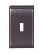 Oil Rubbed Bronze 1 Toggle Wall Plate, Candler by Amerock - BP36500ORB