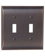 Oil Rubbed Bronze 8-9/32" [210.06MM] 2 Toggle Wall Plate by Amerock sold in Each - 36501-ORB