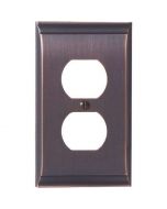 Oil Rubbed Bronze 7-9/32" [185.00MM] 2 Plug Outlet Wall Plate by Amerock sold in Each - 36508-ORB