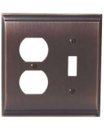 Oil Rubbed Bronze 8-9/32" [210.06MM] 1 Toggle 2 Plug Wall Plate by Amerock sold in Each - 36510-ORB