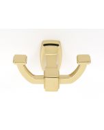 Polished Brass 4-3/16" [106.00MM] Double Robe Hook by Alno - A6584-PB